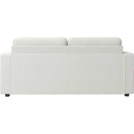 Canapé 2 places avec tiroirs de rangement, ports USB, porte-gobelets et poches latérales en tissu chenille (1/5)