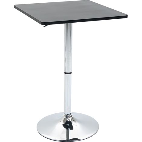 Höhenverstellbarer Bartisch, 360° drehbar, kratzfeste Füße, stabiles Metallgestell, Schwarz/Silber