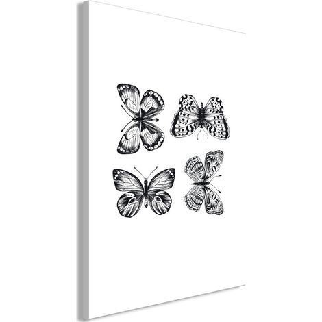 Tableau Imprimé "Four Butterflies" 60 x 90 cm (1/2)