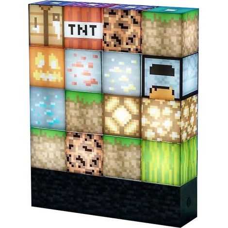 16pcs Minecraft Building Block Light Lampe de bureau d’épissage Lumière Lampe de couture (1/3)