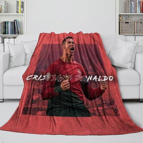 Couverture douce et moelleuse à motif football - Couverture douillette pour enfants, garçons et adultes - Décoration chaude pour canapé, lit, fauteuil, berceau, coussin pour animaux - Idéale pour Noël (1/4)