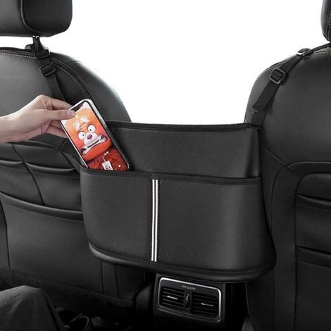 Porte-Sac à Main de Poche pour Voiture,Consoles et organisateurs de Voiture en Cuir PU - Barrière pour Enfants pour Animaux Compagni (1/4)