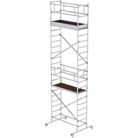 Günzburger Steigtechnik Echafaudage roulant standard 0,75 x 1,8 m Hauteur de plate-forme 5,2 m - 166520
