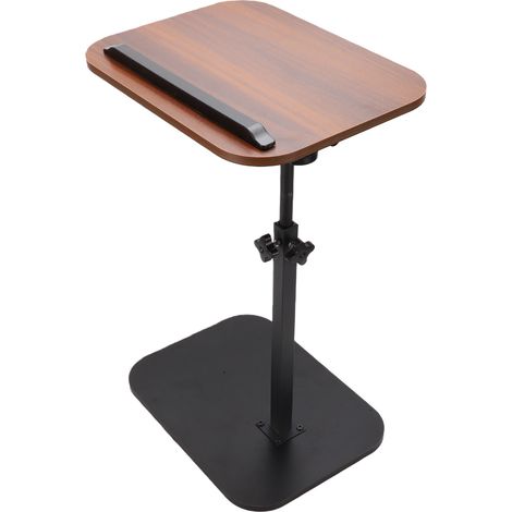Table d'appoint réglable, plateau TV rotatif à 360° avec bord antidérapant, cadre en acier robuste pour canapé, chevet, salon, chambre à coucher, ordinateur portable, collations (1/5)