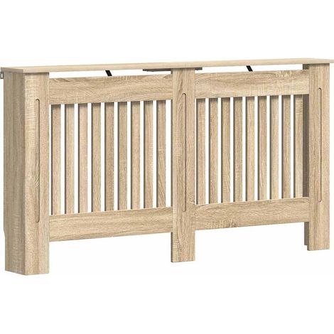 vidaXL Cubierta para radiador madera de ingeniería 152x19x81,5 cm (1/2)