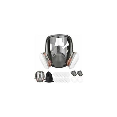 Masque complet 16 en 1 Masque complet en silicone 1 corps de masque + 2 x cartouches filtrantes 3 + 2 x bouchons de filtre + 10 tampons filtrants + 1 sac de rangement