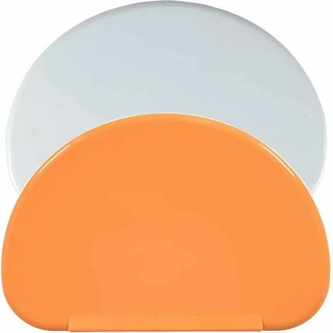 Raschietto per pasticceria Ulisem, tagliapasta in plastica, 2 pezzi, spatole in plastica per pane da cucina, pasticceria, pancake, per impasto, formaggio, cioccolato, 15,8x10,3 cm (arancione, bianco) (1/4)