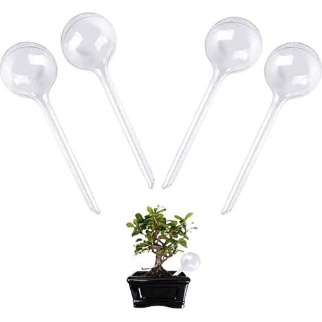 Boule d'Arrosage,4 pcs Globes d'Arrosage Plante,Arrosage Automatique Interieur,Auto-Arrosage Globes,pour Le Jardin, Les Plantes en Pot et Les Plantes Suspendues (Transparente) (1/4)