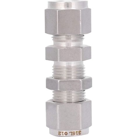 Connecteur de cloison Double Ferrule, 316 Accessoire de cloison de compression en acier inoxydable Accessoire (1/5)