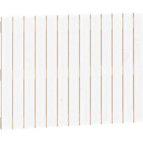Maison Exclusive - Testiera da Parete Bianca 82,5x3x60cm in Legno Massello di Pino