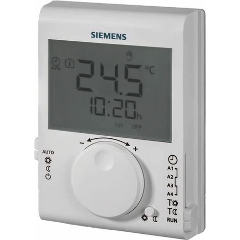 Termostato ambiente Siemens eléctrico gran LCD blanco RDJ100