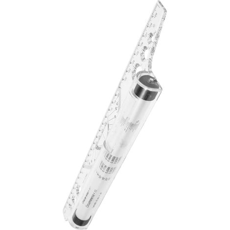 Règle parallèle à roulettes en plastique blanc SHINEOFI pour (1/5)
