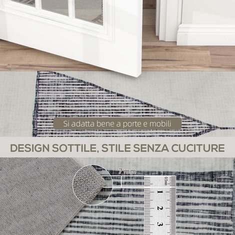 Tapis antidérapant moderne motif géométrique lignes, polyester multicolore, 230x160x0.7 cm, pour salon ou chambre à coucher.