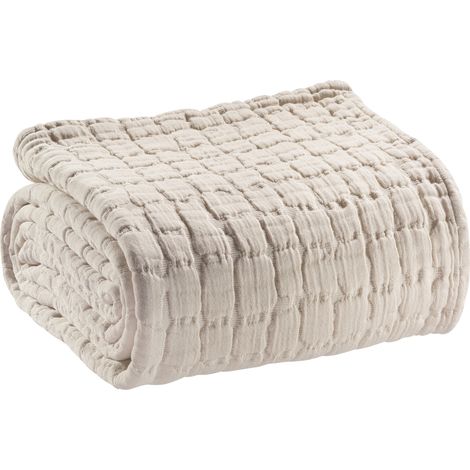 VIVARAISE - Jeté de lit Swami en coton 100% - 180 x 260 cm - Vivaraise