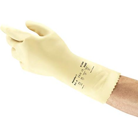 Ansell Alphatec 87-600 Guanti da Lavoro Multiuso, Protezione Chimica, Destrezza e Tattilità, Sottile e Flessibile Design, Taglia L (12 Paia)