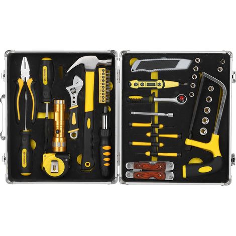 Kit outils de réparation domestique FIXMANM MT43, coffret de bricolage général avec boîte de rangement, outils à main pour maison et atelier. (1/5)