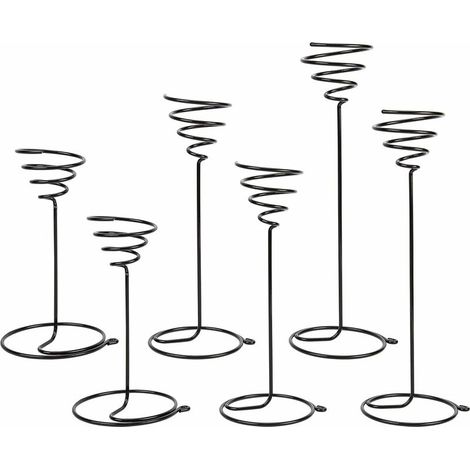Each Air Plant Stand 3 Sizes Black Iron Spiral Flower Stand Air Plant Container Tillandsia Holder Display (1/5)