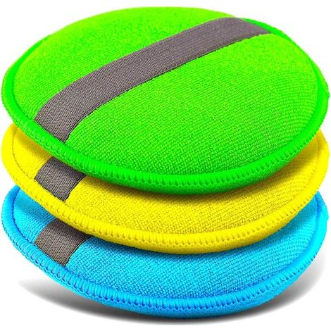 Juego de 3 almohadillas de microfibra para pulir, aptas para el mantenimiento, lavables, de 130 x 15 mm (1/5)