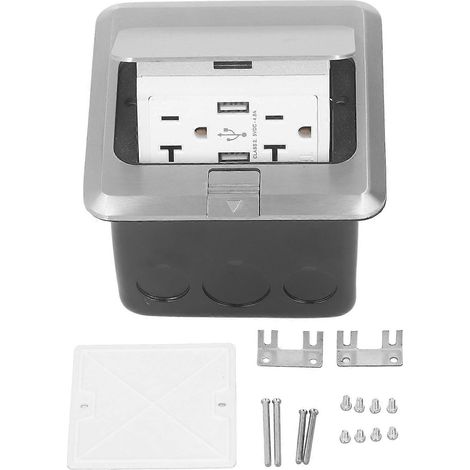 Tischsteckdose 20A mit Bounce-Design, Tischanschlussdose, Einbausteckdose mit 2 USB-Anschlüssen