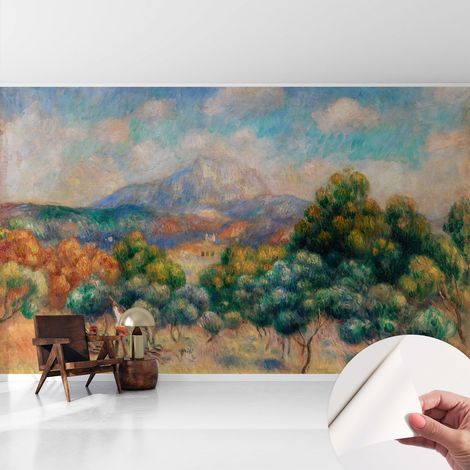 Papier peint autocollant décoratif à motifs pour salon chambre et bureau Tapete adhésif pour décoration Paysage montagneux 416x254 cm (1/5)