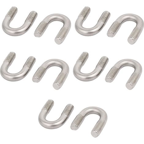 10 stücke M6x8mm 304 Edelstahl Runde U-schraube mit Sechskantmutter und Federscheibe (da8c86f6b2c...