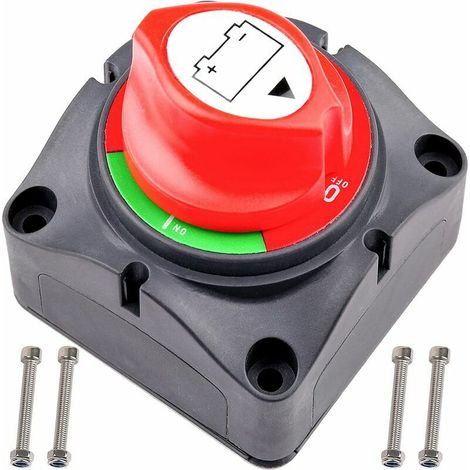 Interruptor de batería de 6V 12V 24V 48V 60V, interruptor de batería para alarma antirrobo de coche, autocaravana, barco, camión, tractor y motocicleta 275/1250A (1/5)