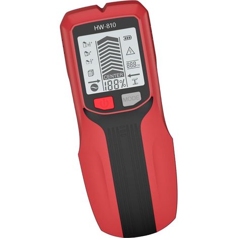 Detector de pared ligero 5 en 1, detección rápida de metal, cables, madera y soportes.