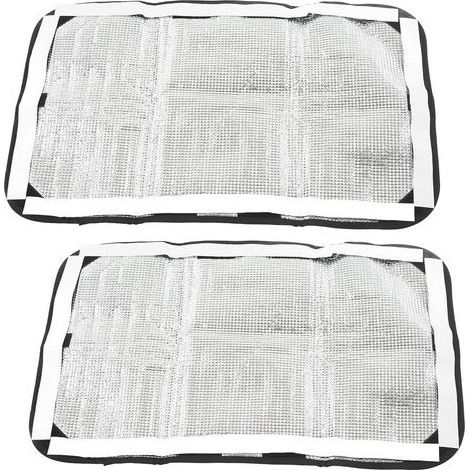 2 Housses de Fenêtre pour Camping-Car en Tissu Oxford avec Revêtement Aluminium, Anti-UV, Dimensions 40x62 cm, Protection pour Fenêtres de Véhicules de Loisirs