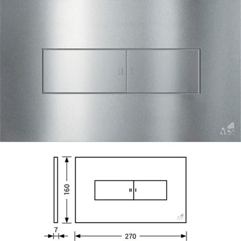 Placca Di Comando Idea TODINI - Azionamento Meccanico - Compatibile con Cassette IDEA - Abs Alta Resistenza - Cromo Satinato