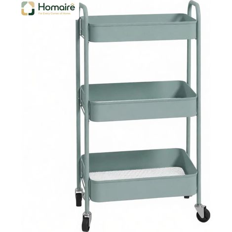 Blauer Aufbewahrungswagen aus Stahl 45 x 30,6 x 79 cm HOMAIRE (1/5)