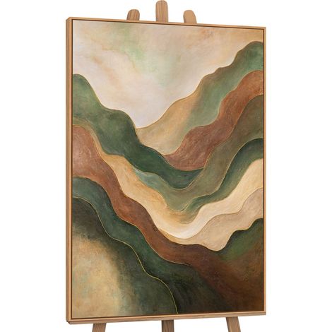 Gemälde Tanz der Hügel Rahmen Eichefarben 140x100 cm (1/5)