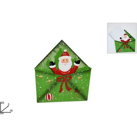 Porta Lettere di Babbo Natale in Latta 20 x 18 cm