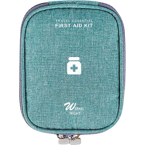 Kit De Premiers Secours - Tissu Oxford Résistant - Fermeture Éclair Intégrale - Compartiments Organisés - Pour Camping, Voiture, Maison, Extérieur - 1 Pièce (1/5)