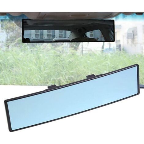 Espejo retrovisor para coche, espejo panorámico interior para coche, antirreflejos, espejo panorámico interior azul para coche con ajuste de ángulo, amplio campo de visión, universal para coche.