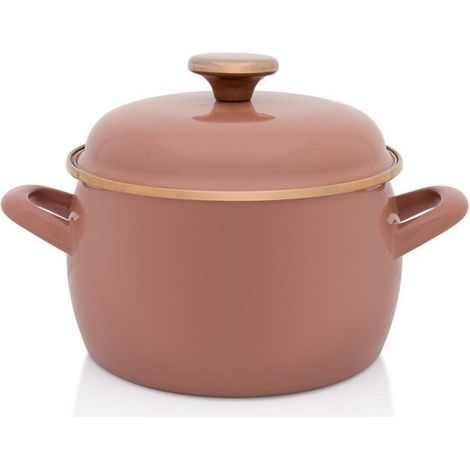 Emaillierter Topf Mokka-Mousse 20 cm 4,2 l METALAC