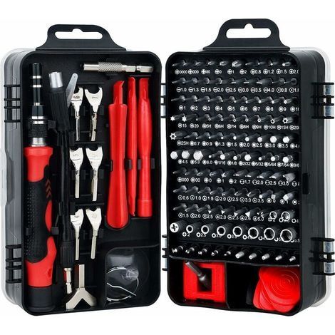 Tournevis Precision Kit Tools, Mini Ensemble d'outils de Réparation, Ensemble de Tournevis de Précision en Acier S2 pour Téléphones Portables, Ordinateur Portable, Montres,(135 en 1 ) (1/5)