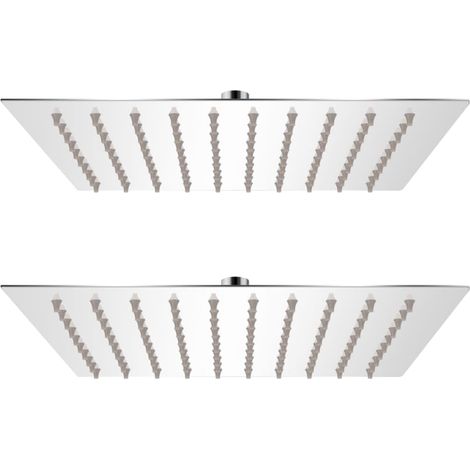 Lot de 2 Pommeaux de douche plongeante Pommes de douche Acier inoxydable 20x20 cm - Luxueux Chic-544489 (1/4)
