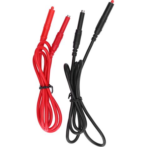 Kit de cordons de test à fiches bananes mâle-mâle empilables pour multimètre électrique, câble 70027 4 mm (1/5)