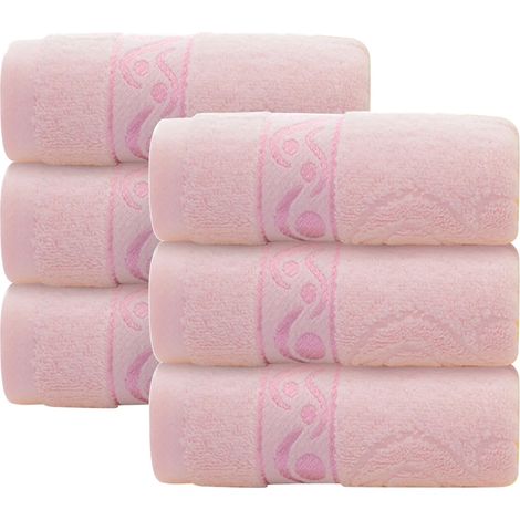 Juego de 6 toallas de algodón absorbente, de secado rápido, para cocina, baño y sala de estar. (1/5)