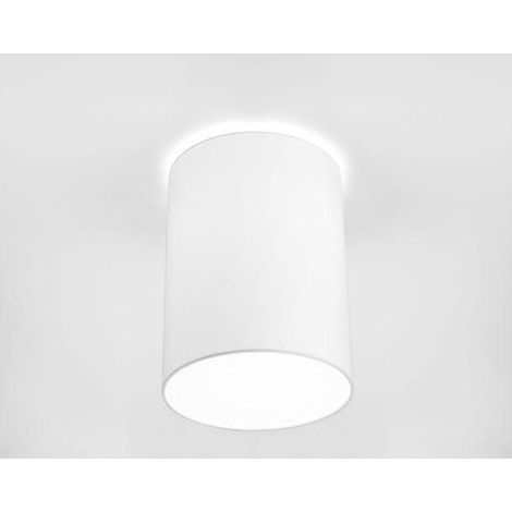 Plafonnier tissu Nowodvorski Cameron blanc Ø30 E27 LED