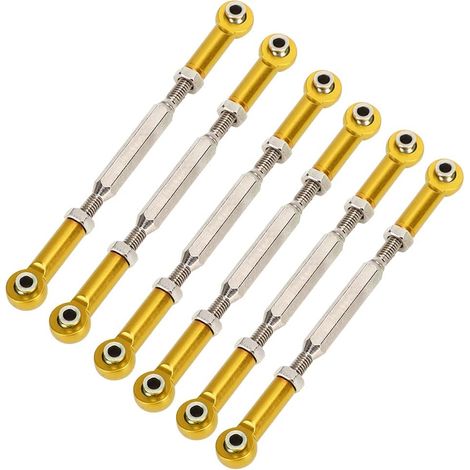 Tiges de Poussée Réglables de 88 Mm, Ensemble de Liaison de Tige de Tendeur pour Modèles de Voitures RC, Convient pour HSP ZD Racing HPI HOBAO 1/10 1/8 Truggy Buggy, Pièces de Mise à Niveau (1/4)