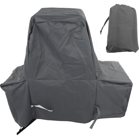 Housse de barbecue extérieur imperméable anti-poussière grise, protection pour four de jardin, capuche de barbecue résistante aux intempéries
