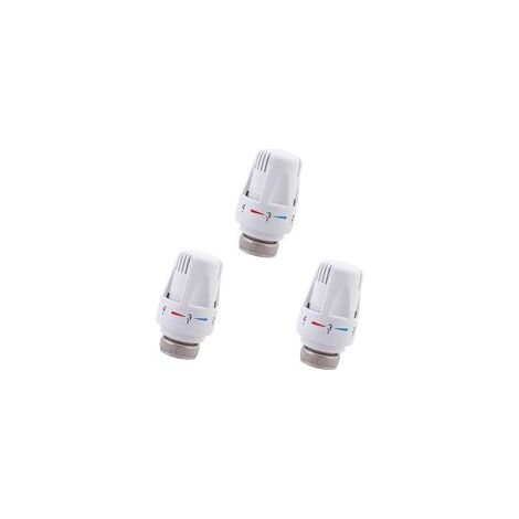 3PCS Tete Radiateur Thermostatique M30 x 1,5 Valves Thermostatiques pour Radiateur, Tête de Remplacement de Vanne de Thermostat de Radiateur pour Maison Bureau
