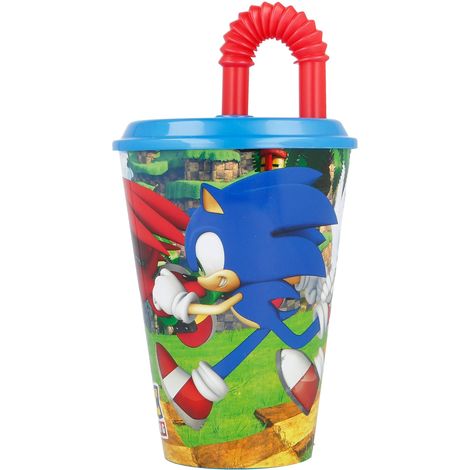 STOR Bicchiere in plastica Sega Sonic per bambini da 430 ml senza BPA Scuola (1/3)