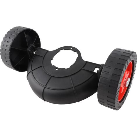 Rueda auxiliar regulable en altura para desbrozadora – Rueda de soporte de plástico para cortacésped (1/5)