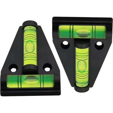 2PCS Niveau à Bulle Petit, Niveau à Bulle Camping Car, Niveau Bulle Type T, Mini Niveau à Bulles, Niveau à Bulle, Vérifiez Niveau de Placement Des Articles (1/5)