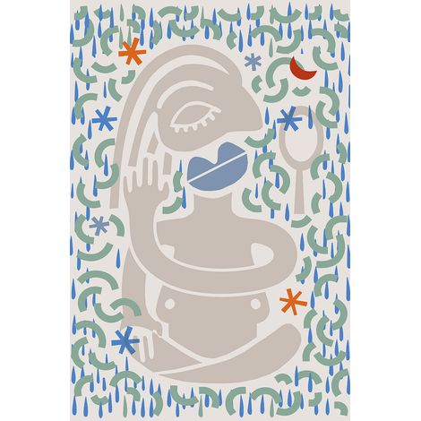 Tableau meditation féminine Toile imprimée (1/5)