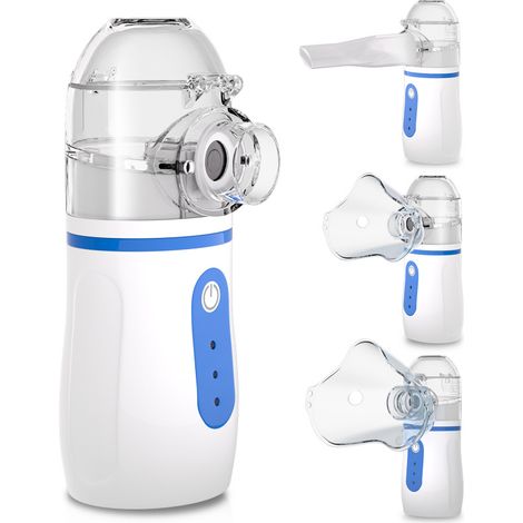 SWANEW Inalatore nebulizzatore. nebulizzatore silenzioso portatile. inalatore con boccaglio e maschera. nebulizzatore per bambini e adulti. alimentazione con cavo USB (1/5)