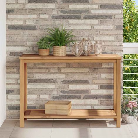 Konsolentisch Braun 110 x 40 x 75 cm Massivholz Teak