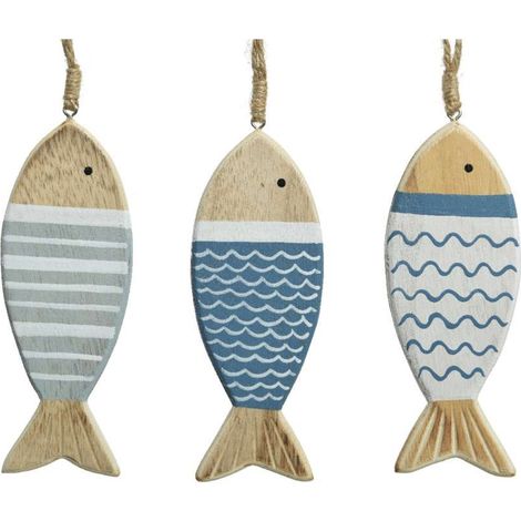 Decoro pesce in mdf colori assortiti